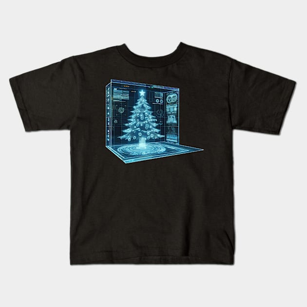 Artificial Christmas Tree Kids T-Shirt by Joselo Rocha Art